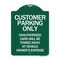 Signmission Customer Parking Unauthorized Cars Will Be Towed Away at Owners Expense, A-DES-GW-1824-24201 A-DES-GW-1824-24201 - alternate 1